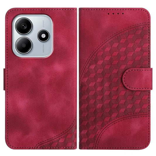 Elephant Head Embossed Phone Leather Case with Lanyard, For Redmi Note 14 4G 163.25mm, For Redmi Note 14 5G, For Redmi Note 14 Pro+ 5G