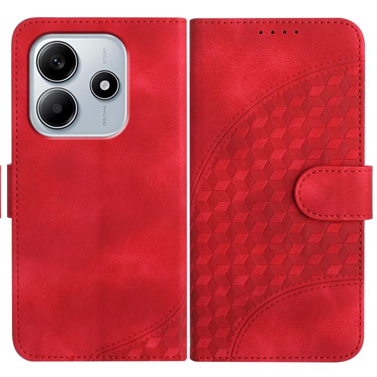 Elephant Head Embossed Phone Leather Case with Lanyard, For Redmi Turbo 4 / Xiaomi Poco X7 Pro, For Redmi Note 14 Pro 4G, For Redmi Note 14 4G 163.25mm