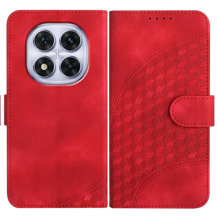 Elephant Head Embossed Phone Leather Case with Lanyard, For Redmi Turbo 4 / Xiaomi Poco X7 Pro, For Redmi Note 14 Pro 4G, For Redmi Note 14 4G 163.25mm