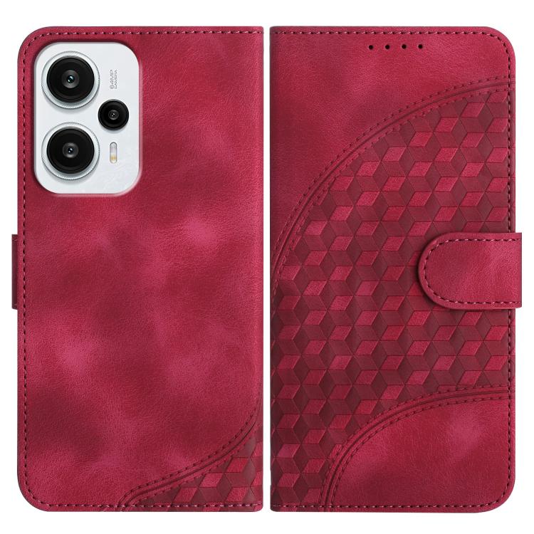 Elephant Head Embossed Phone Leather Case with Lanyard, For Redmi Note 12 Turbo / Xiaomi Poco F5