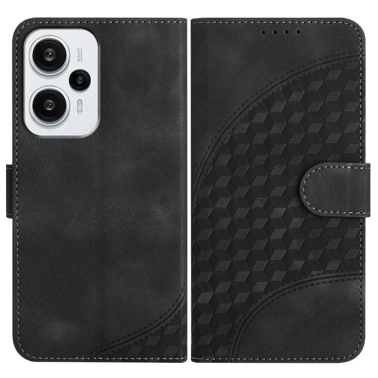 Elephant Head Embossed Phone Leather Case with Lanyard, For Redmi Note 13R Pro / Poco X6 Neo, For Redmi Note 12 Turbo / Poco F5