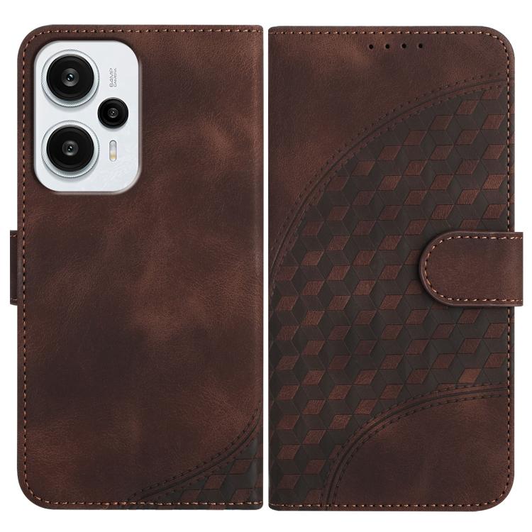 Elephant Head Embossed Phone Leather Case with Lanyard, For Redmi Note 12 Turbo / Xiaomi Poco F5