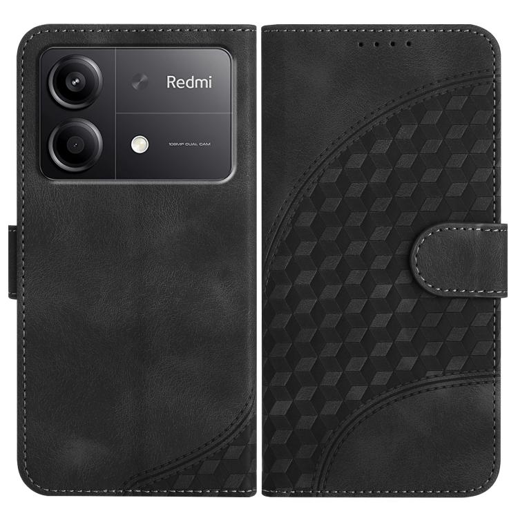 Elephant Head Embossed Phone Leather Case with Lanyard, For Redmi 13 4G, For Redmi Turbo 3 / Xiaomi Poco F6, For Redmi Note 13R Pro / Xiaomi Poco X6 Neo