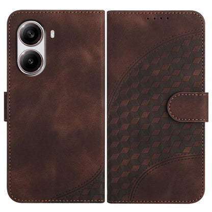 Elephant Head Embossed Phone Leather Case with Lanyard, For Redmi Turbo 4 / Xiaomi Poco X7 Pro, For Redmi Note 14 Pro 4G, For Redmi Note 14 4G 163.25mm