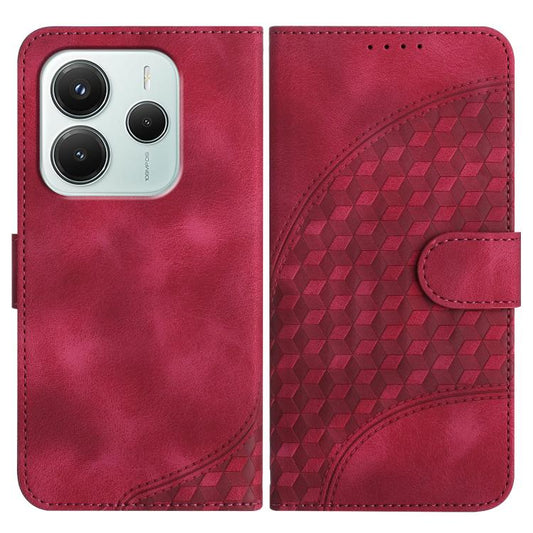 Elephant Head Embossed Phone Leather Case with Lanyard, For Redmi Note 14 4G 164.84mm, For Redmi Turbo 4 / Poco X7 Pro, For Redmi Note 14 Pro 4G