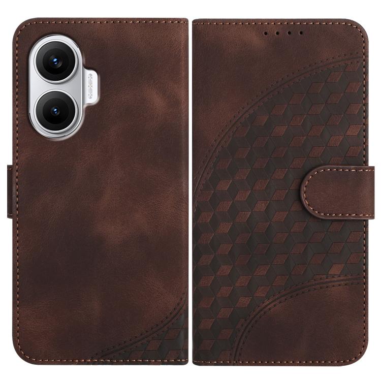 Elephant Head Embossed Phone Leather Case with Lanyard, For Redmi 15 5G Global / 15 4G SEA 169.5mm, For Redmi 15 5G / 4G EU 171mm, For Redmi Turbo 4 Pro / Poco F7