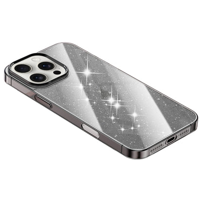 Electroplated PC Hybrid Glitter Glass Phone Case, For iPhone 15 Pro Max, For iPhone 15 Pro, For iPhone 15, For iPhone 14, For iPhone 14 Pro, For iPhone 14 Pro Max, For iPhone 13 Pro Max, For iPhone 13 Pro