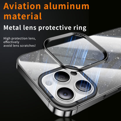Electroplated PC Hybrid Glitter Glass Phone Case, For iPhone 13