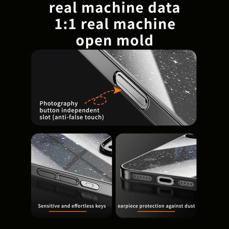 Electroplated PC Hybrid Glitter Glass Phone Case