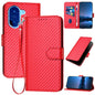YX0070 Carbon Fiber Buckle Leather Phone Case with Lanyard, For Redmi A5 4G 171.7mm / Poco C71, For Redmi K80 Pro / Poco F7 Ultra, For Redmi K80 / Poco F7 Pro