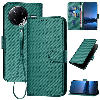 YX0070 Carbon Fiber Buckle Leather Phone Case with Lanyard, For Redmi A5 4G 171.7mm / Poco C71, For Redmi K80 Pro / Poco F7 Ultra, For Redmi K80 / Poco F7 Pro