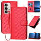 YX0070 Carbon Fiber Buckle Leather Phone Case with Lanyard, For Redmi Note 15 4G Global 164mm, For Redmi K90 / Xiaomi Poco F8 Pro 5G, For Redmi 15 5G Global / 15 4G SEA 169.5mm