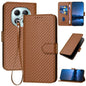 YX0070 Carbon Fiber Buckle Leather Phone Case with Lanyard, For Redmi Note 15 4G / 5G 164mm / Poco M8 5G, For Redmi K90 Pro Max / Poco F8 Ultra, For Redmi K90 / Poco F8 Pro 5G