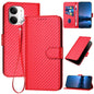 YX0070 Carbon Fiber Buckle Leather Phone Case with Lanyard, For Redmi A7 Pro 4G / 5G 171mm / Poco C85x 5G, For Redmi Turbo 5 Max / Poco X8 Pro Max, For Redmi Turbo 5 5G / Poco X8 Pro 5G