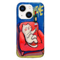 Illustration Graffiti Cat Pattern Double Layer LMD Phone Case, For iPhone 15 Pro Max, For iPhone 15 Pro, For iPhone 15, For iPhone 14, For iPhone 14 Pro, For iPhone 14 Pro Max, For iPhone 13