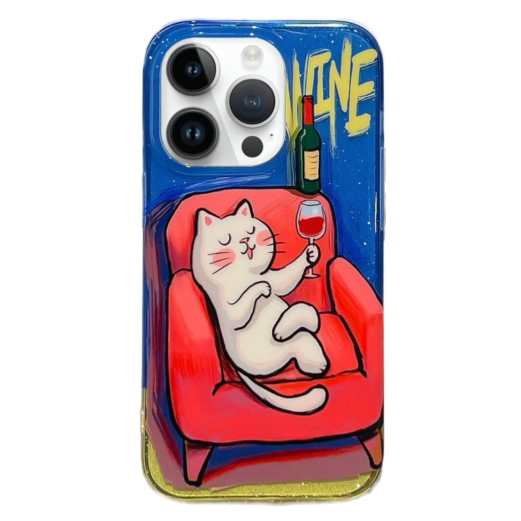 Illustration Graffiti Cat Pattern Double Layer LMD Phone Case