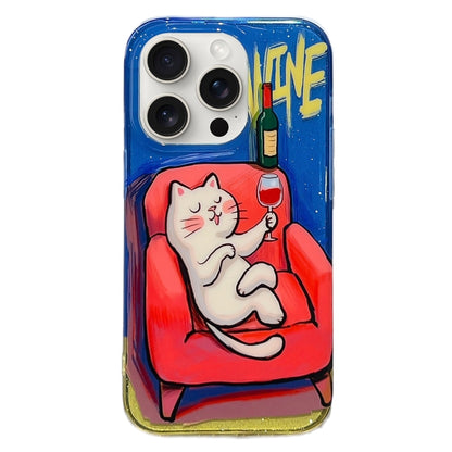 Illustration Graffiti Cat Pattern Double Layer LMD Phone Case