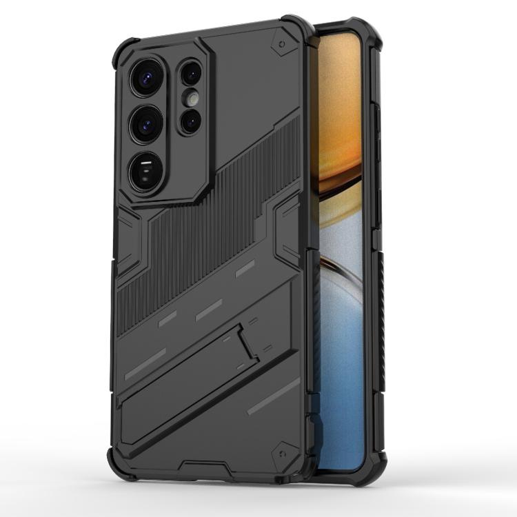 Punk Armor 2 in 1 PC + TPU Shockproof Phone Case with Invisible Holder