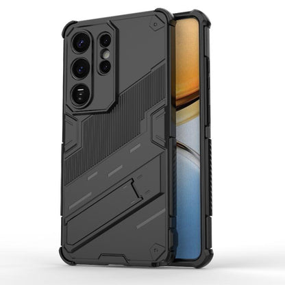 Punk Armor 2 in 1 PC + TPU Shockproof Phone Case with Invisible Holder