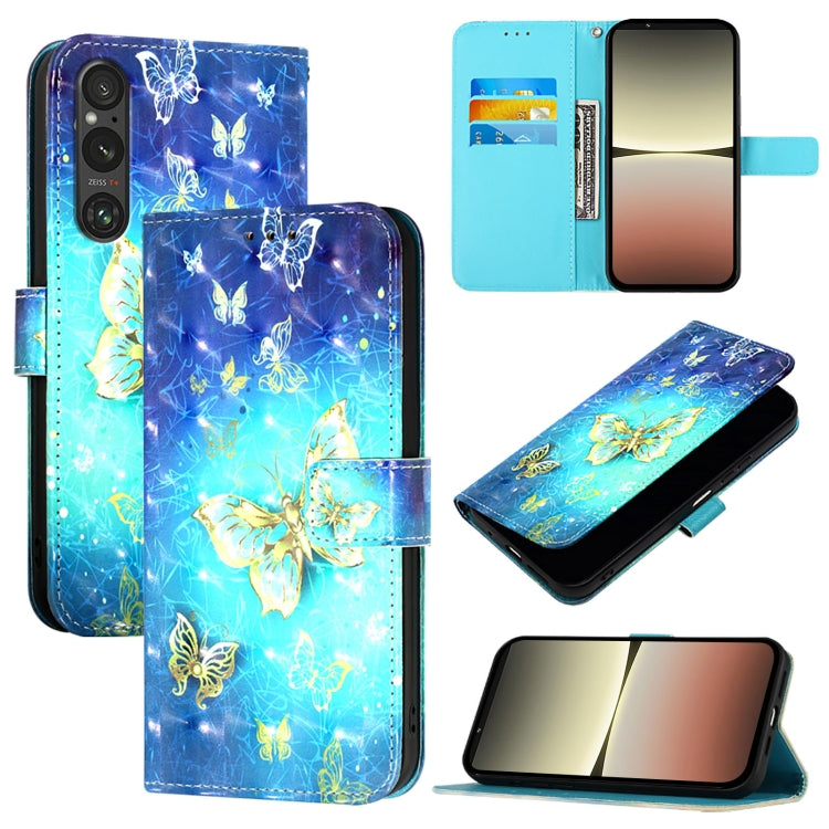 3D Painting Horizontal Flip Leather Phone Case, For Sony Xperia 5 VI, For Sony Xperia 5 V, For Sony Xperia 1 V
