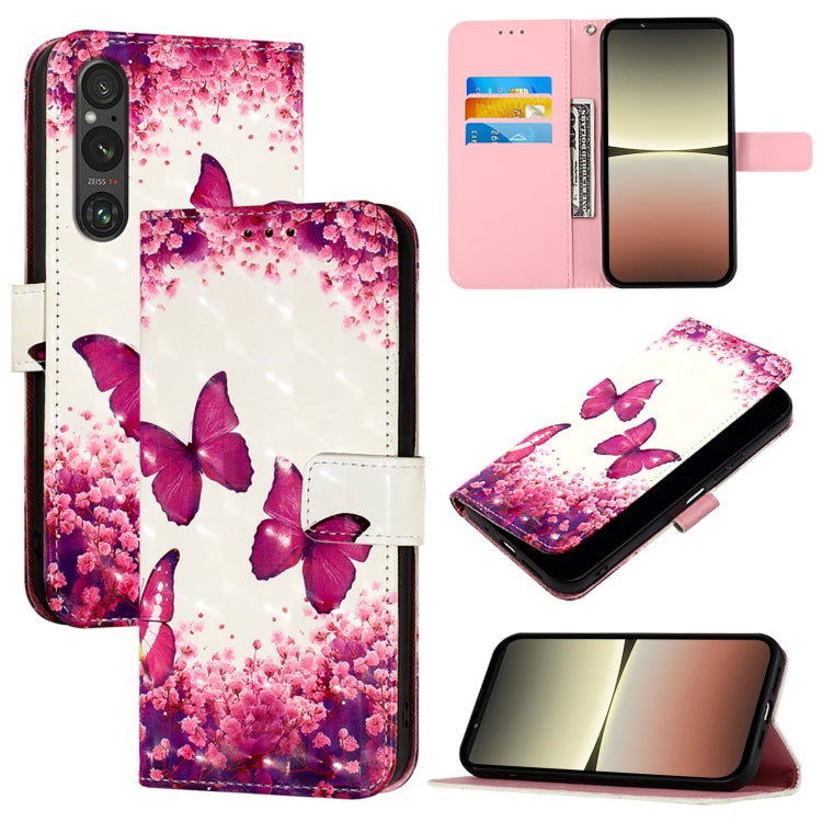 3D Painting Horizontal Flip Leather Phone Case, For Sony Xperia 5 VI, For Sony Xperia 5 V, For Sony Xperia 1 V