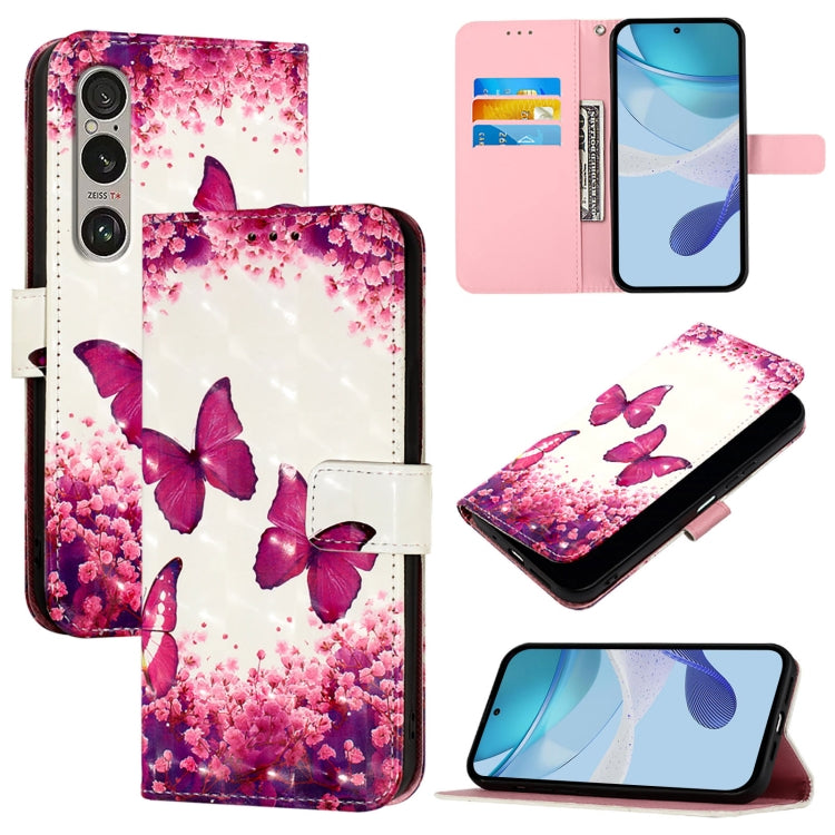 3D Painting Horizontal Flip Leather Phone Case, For Sony Xperia 1 VIII, For Sony Xperia 10 VI, For Sony Xperia 1 VI