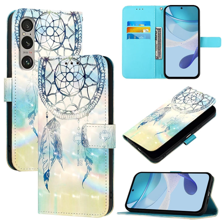 3D Painting Horizontal Flip Leather Phone Case, For Sony Xperia 1 VIII, For Sony Xperia 10 VI, For Sony Xperia 1 VI