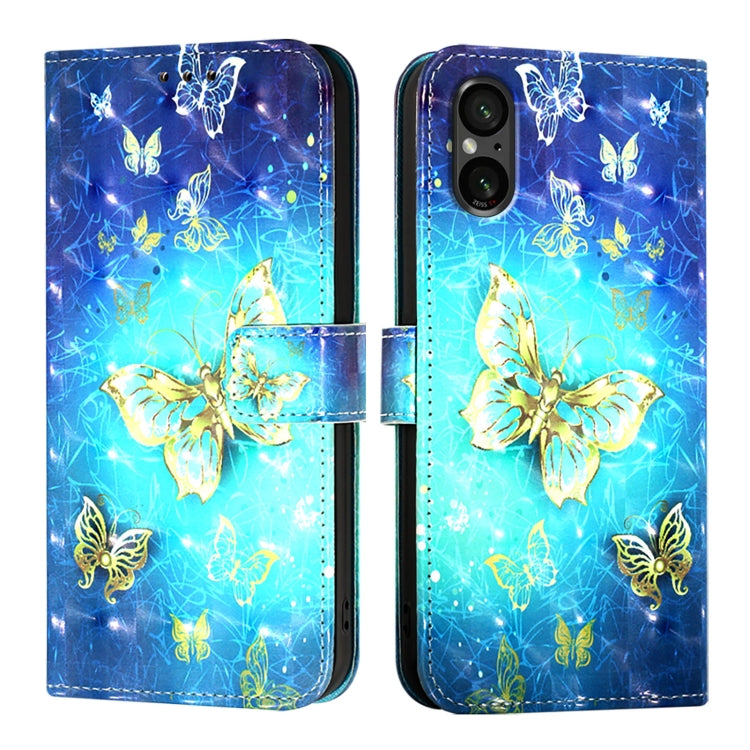 3D Painting Horizontal Flip Leather Phone Case, For Sony Xperia 5 VI, For Sony Xperia 5 V, For Sony Xperia 1 V