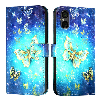 3D Painting Horizontal Flip Leather Phone Case, For Sony Xperia 5 VI, For Sony Xperia 5 V, For Sony Xperia 1 V