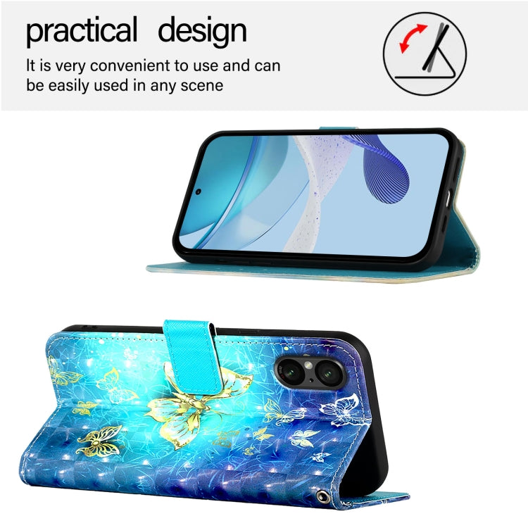 3D Painting Horizontal Flip Leather Phone Case, For Sony Xperia 5 VI, For Sony Xperia 5 V, For Sony Xperia 1 V