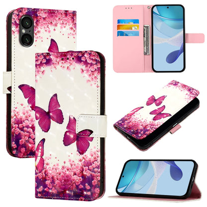 3D Painting Horizontal Flip Leather Phone Case, For Sony Xperia 5 VI, For Sony Xperia 5 V, For Sony Xperia 1 V