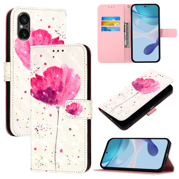 3D Painting Horizontal Flip Leather Phone Case, For Sony Xperia 5 VI, For Sony Xperia 5 V, For Sony Xperia 1 V