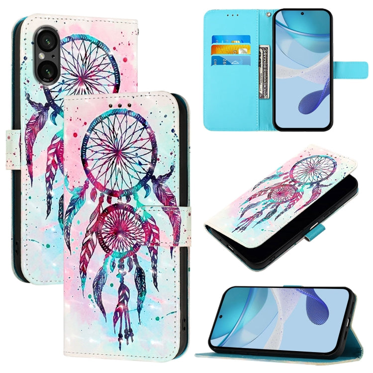3D Painting Horizontal Flip Leather Phone Case, For Sony Xperia 5 VI, For Sony Xperia 5 V, For Sony Xperia 1 V