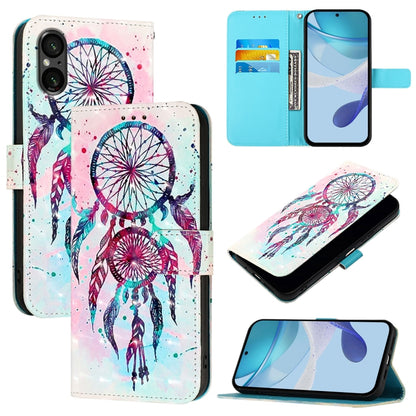 3D Painting Horizontal Flip Leather Phone Case, For Sony Xperia 5 VI, For Sony Xperia 5 V, For Sony Xperia 1 V