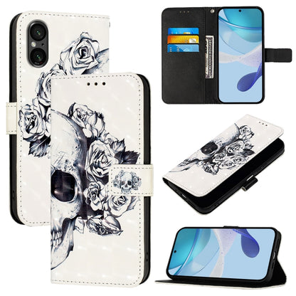 3D Painting Horizontal Flip Leather Phone Case, For Sony Xperia 5 VI, For Sony Xperia 5 V, For Sony Xperia 1 V