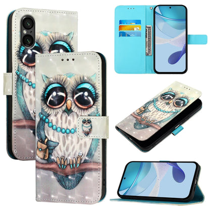 3D Painting Horizontal Flip Leather Phone Case, For Sony Xperia 5 VI, For Sony Xperia 5 V, For Sony Xperia 1 V