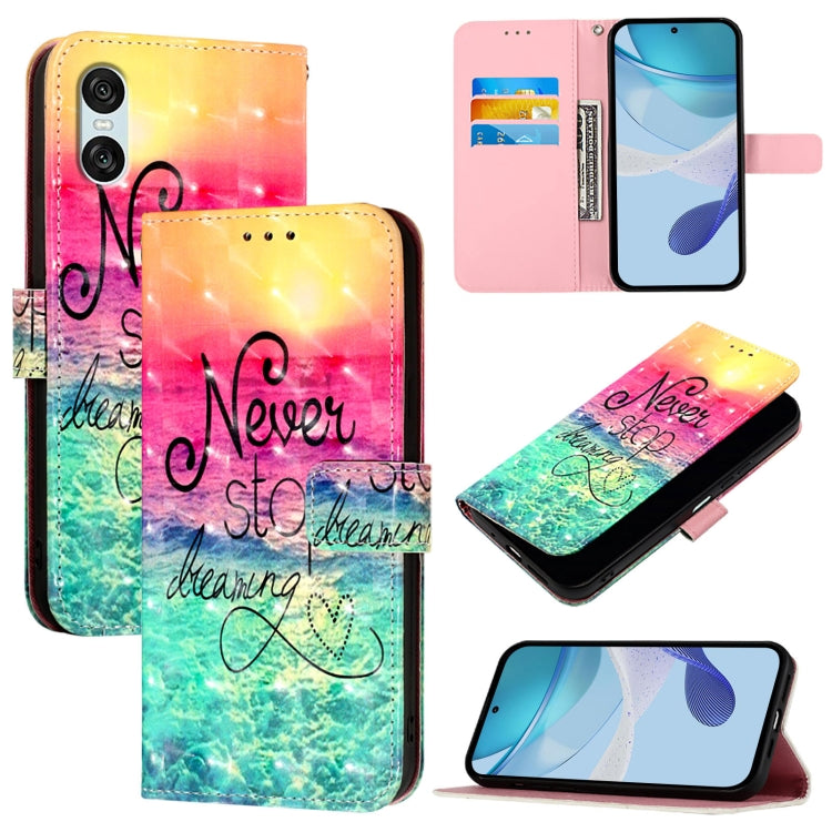 3D Painting Horizontal Flip Leather Phone Case, For Sony Xperia 1 VIII, For Sony Xperia 10 VI, For Sony Xperia 1 VI