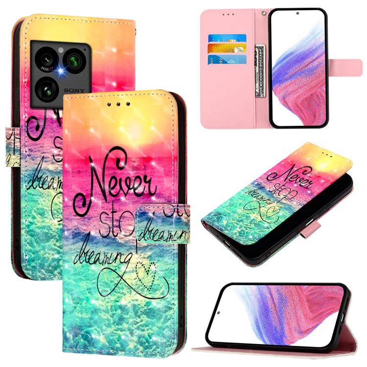 3D Painting Horizontal Flip Leather Phone Case, For Sony Xperia 1 VIII, For Sony Xperia 10 VI, For Sony Xperia 1 VI