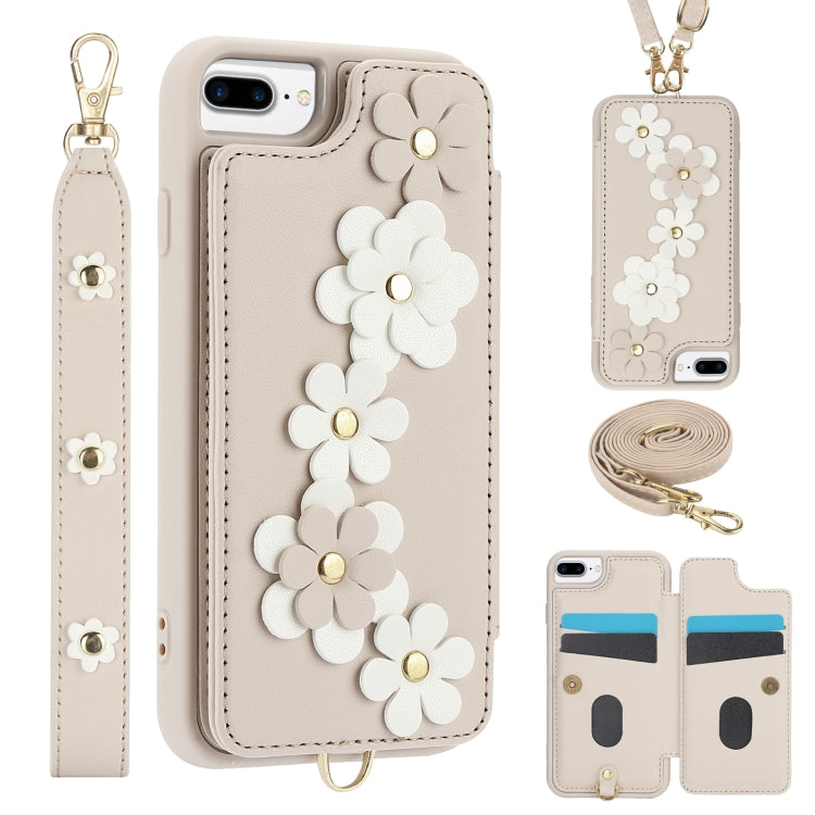 Crossbody Flower Pattern Leather Phone Case