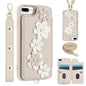 Crossbody Flower Pattern Leather Phone Case