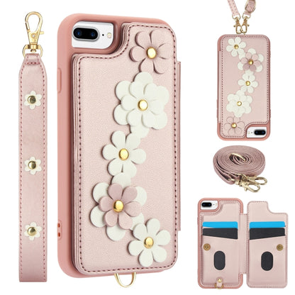 Crossbody Flower Pattern Leather Phone Case