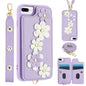 Crossbody Flower Pattern Leather Phone Case