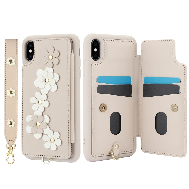 Crossbody Flower Pattern Leather Phone Case