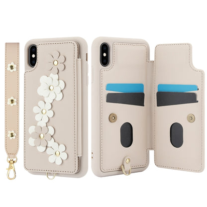 Crossbody Flower Pattern Leather Phone Case