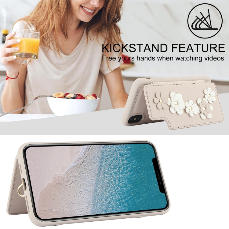 Crossbody Flower Pattern Leather Phone Case