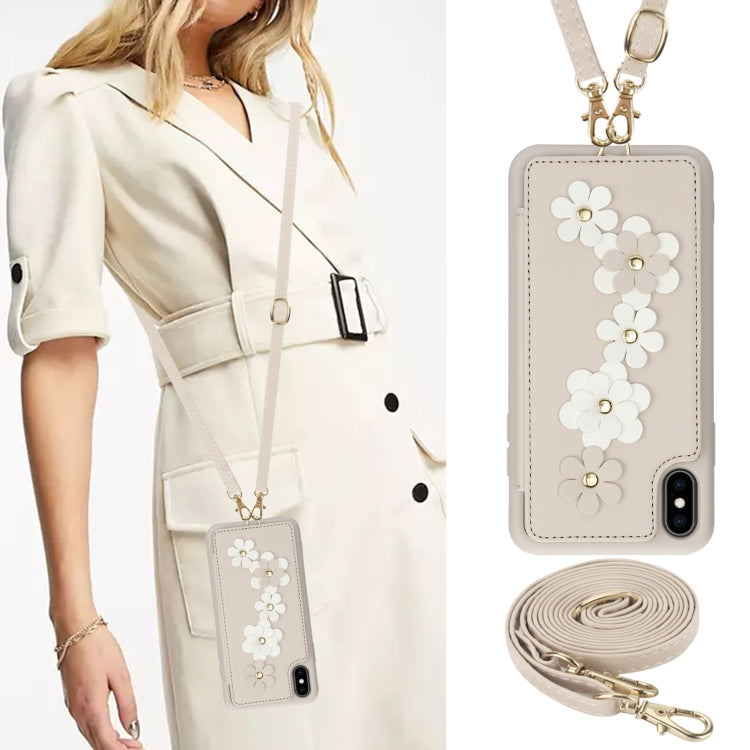 Crossbody Flower Pattern Leather Phone Case