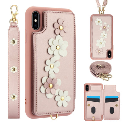 Crossbody Flower Pattern Leather Phone Case