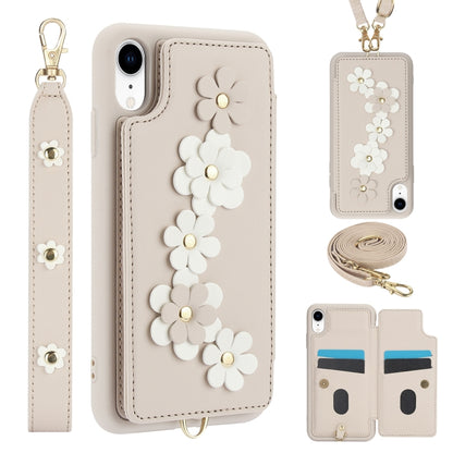 Crossbody Flower Pattern Leather Phone Case