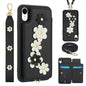 Crossbody Flower Pattern Leather Phone Case