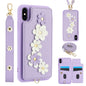 Crossbody Flower Pattern Leather Phone Case